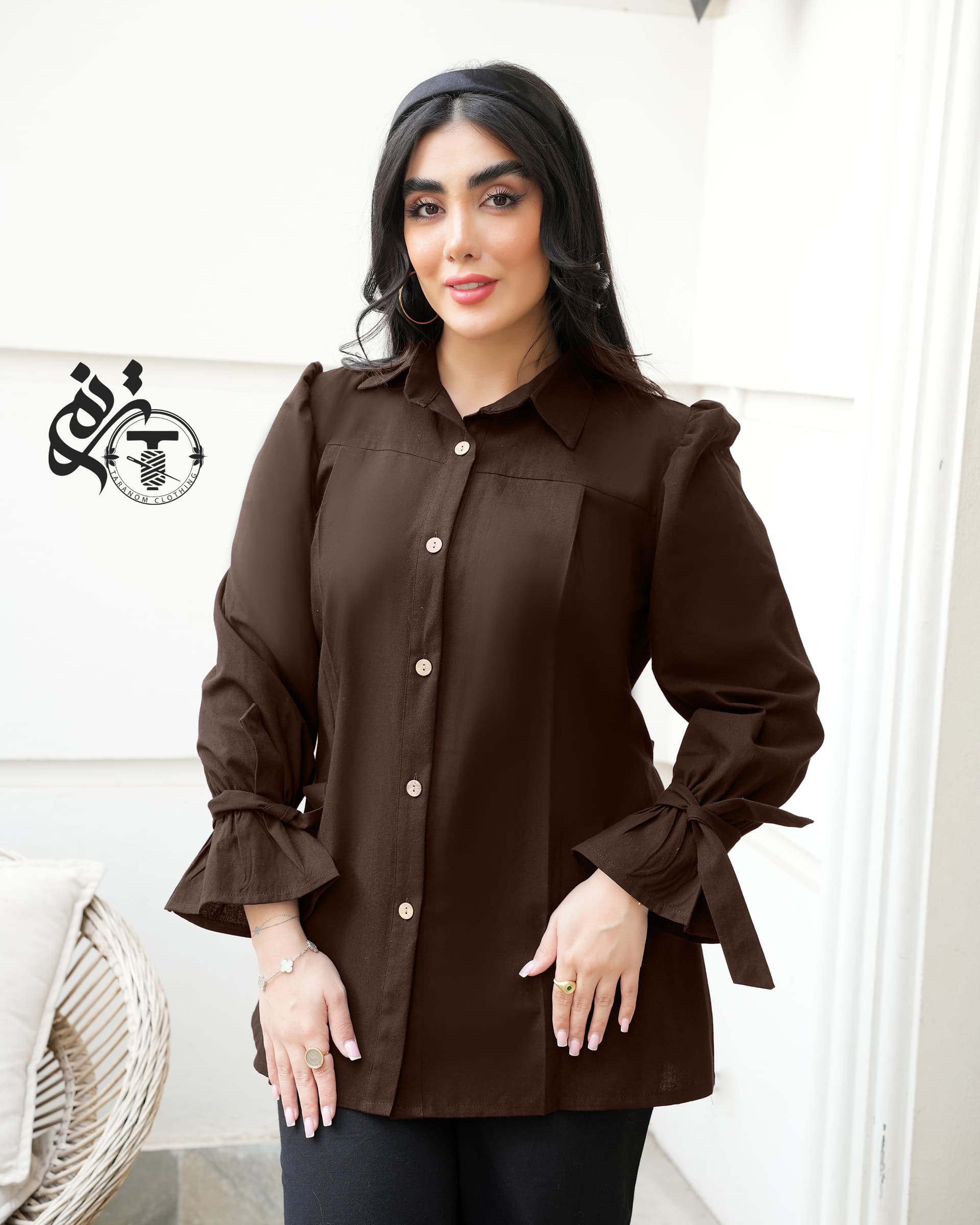 مانتو شومیزی لینن مدل دلین 4